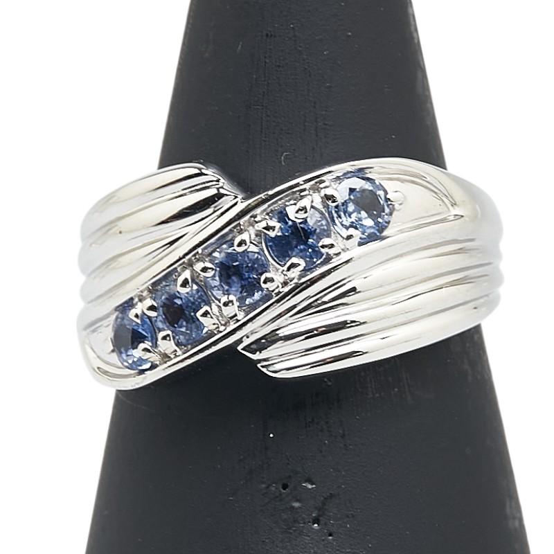 ひ*こ様 pt900 プラチナ リング Pt900 プラチナ サファイア0.70ct リング 指輪 レディース 11.5