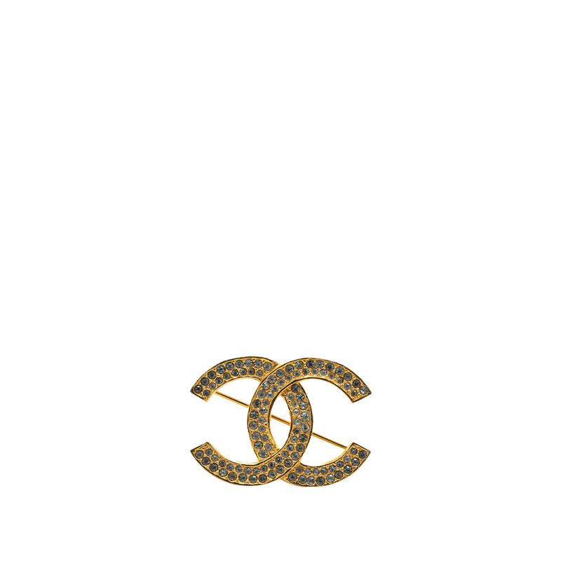 CHANEL（シャネル） ヴィンテージ ココマーク ラインストーン ブローチ
