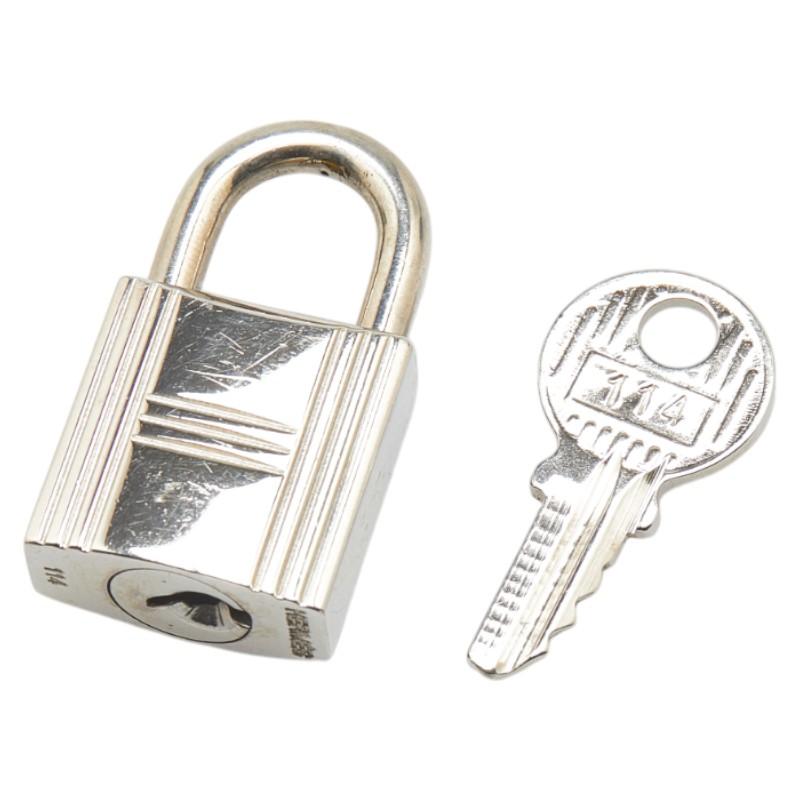HERMES エルメス 南京錠 キー 鍵 セット カデナ シルバー メタル
