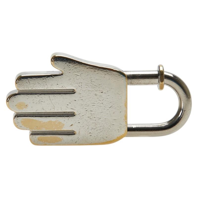 HERMES エルメス ハンドモチーフ 2002 シルバー カデナ チャーム エルメス ANNEE DE LA MAIN 2002 ハンド モチーフ カデナ