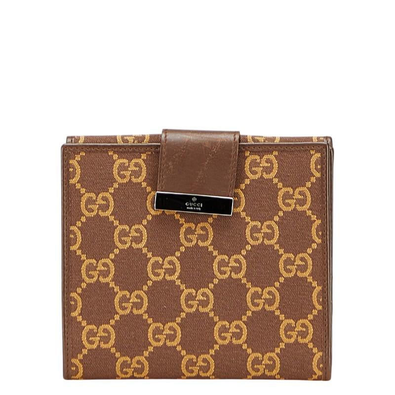 美品✨GUCCI GGキャンバス ブラウン ベージュ 折り財布 レザー 楽天市場】GUCCI グッチ レディースL字ファスナー小銭入れ付き二