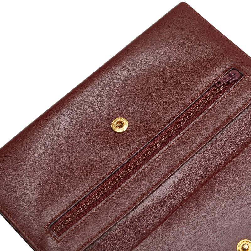Cartier カルティエ マストライン 長財布 ワインレッド ボルドー  