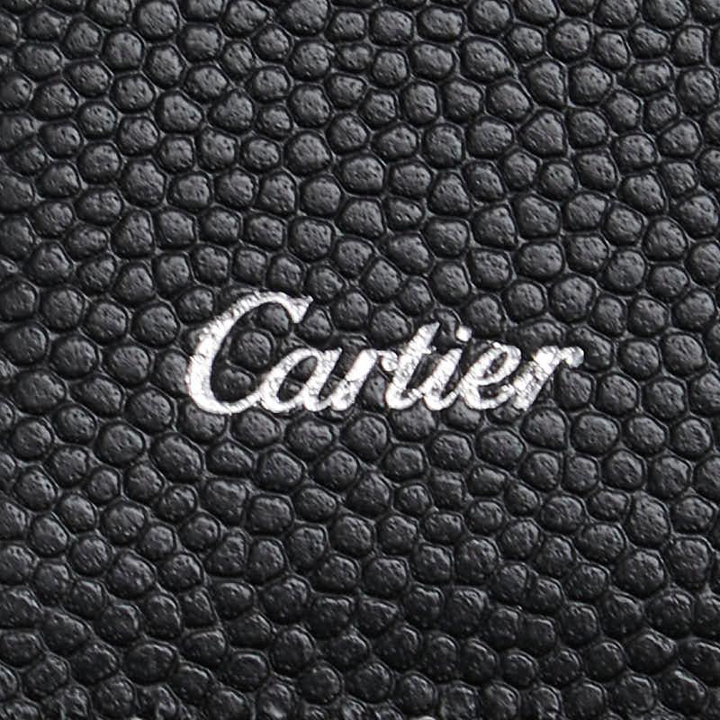 Cartier（カルティエ） ロゴプレート キーケース 6連 ブラック レザー