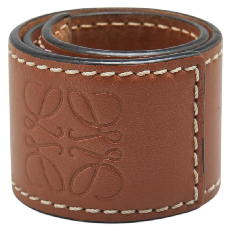 LOEWE レザー　アナグラム　スラップ　ブレスレット　ロエベ LOEWE ロエベ Jewe Small Slap Bracelet アナグラム スラップ