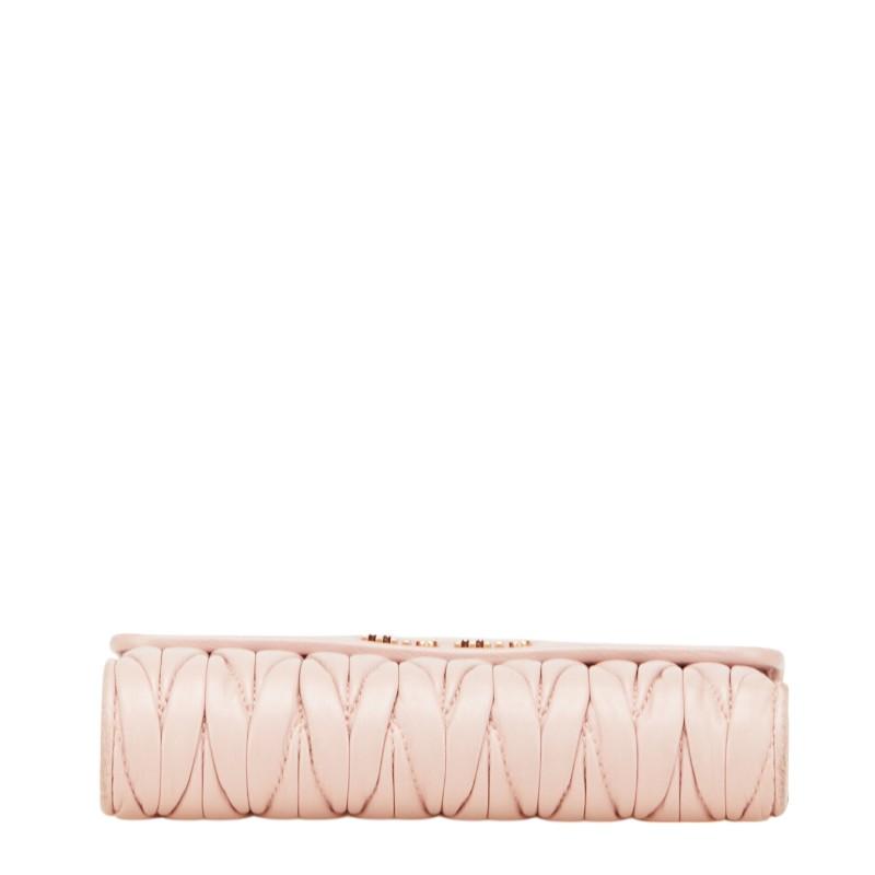 miu miu（ミュウミュウ） マテラッセ 二つ折り財布 5ML225 ピンク