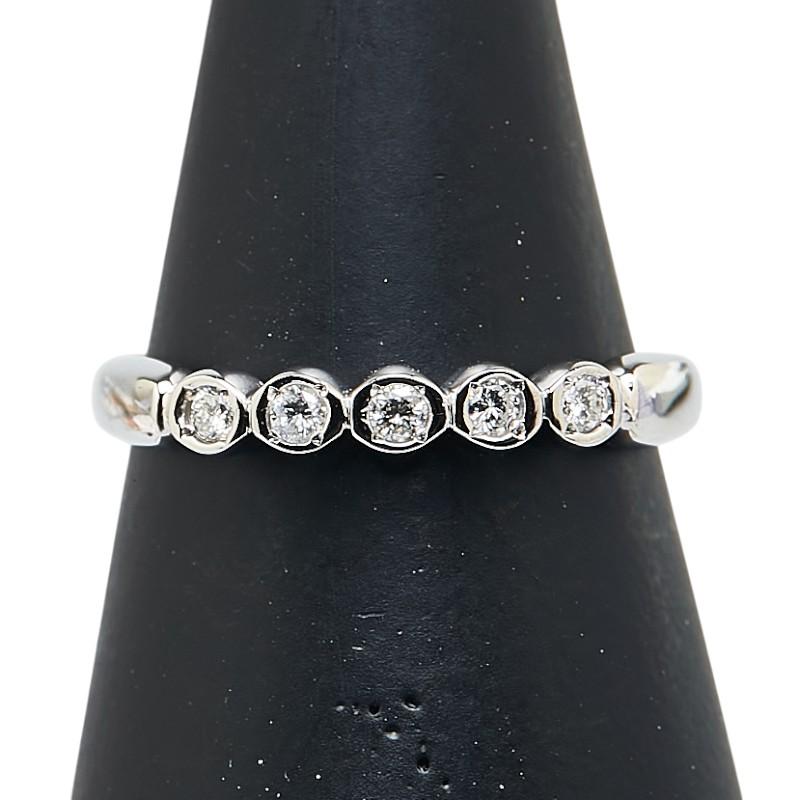 クリスチャンオジャール Pt950 プラチナ ダイヤ0.10ct 一文字