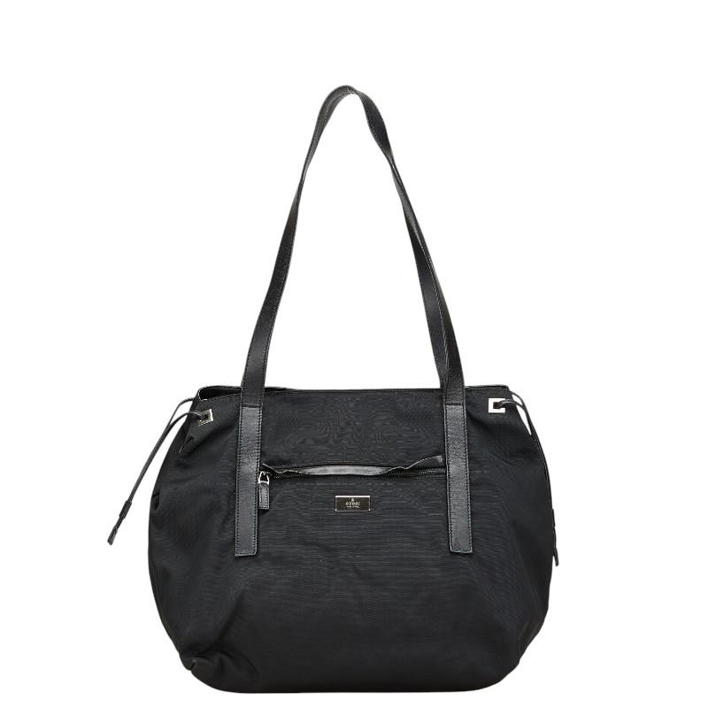 グッチ ロゴ トートバッグ 019 0493 ブラック ナイロン レザー