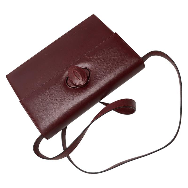 カルティエ Cartier クラッチバッグ マストライン ワインレッド 【公式
