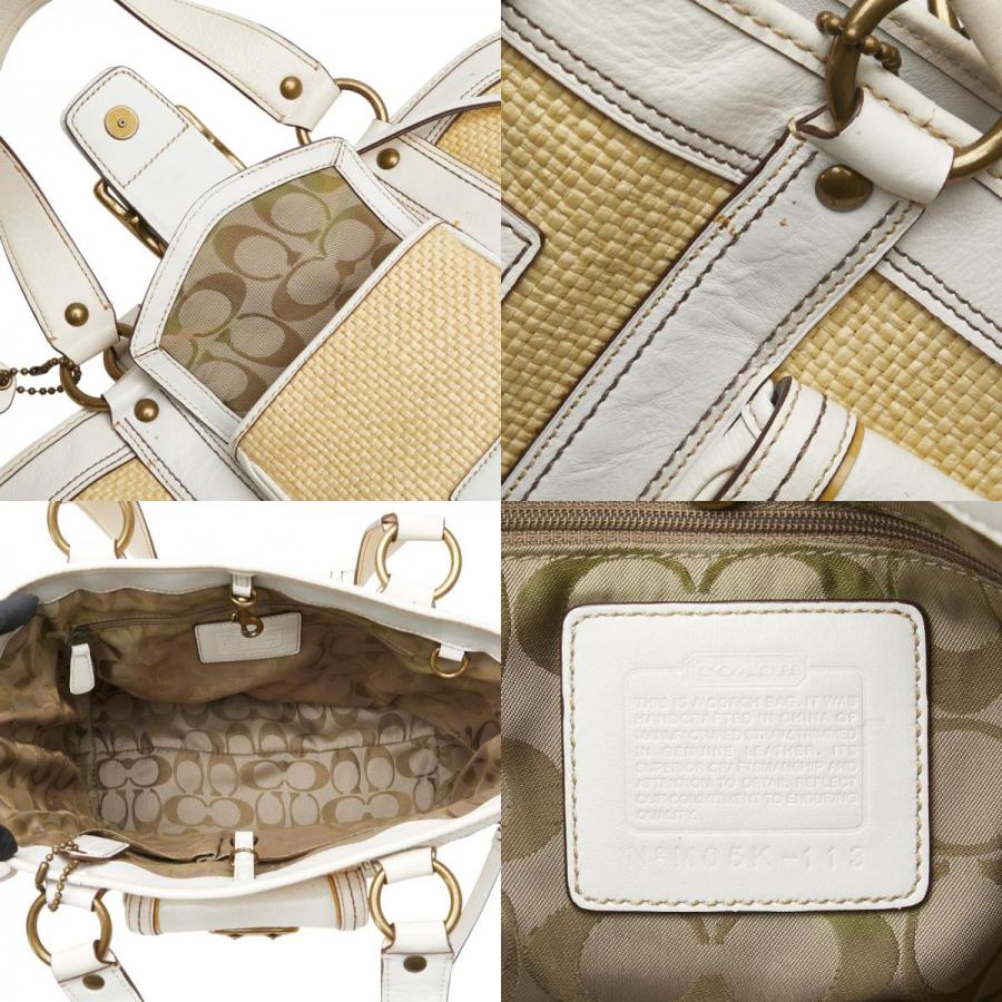 COACH（コーチ） かごバッグ トートバッグ M05K-113 ベージュ ホワイト
