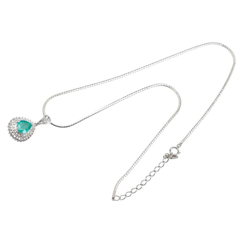 Pt900 プラチナ Pt850 エメラルド1.56ct ダイヤ0.76ct 雫 モチーフ 