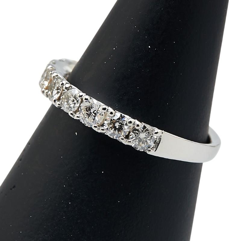 Pt900 プラチナ ダイヤ1.00ct ハーフエタニティ リング 指輪