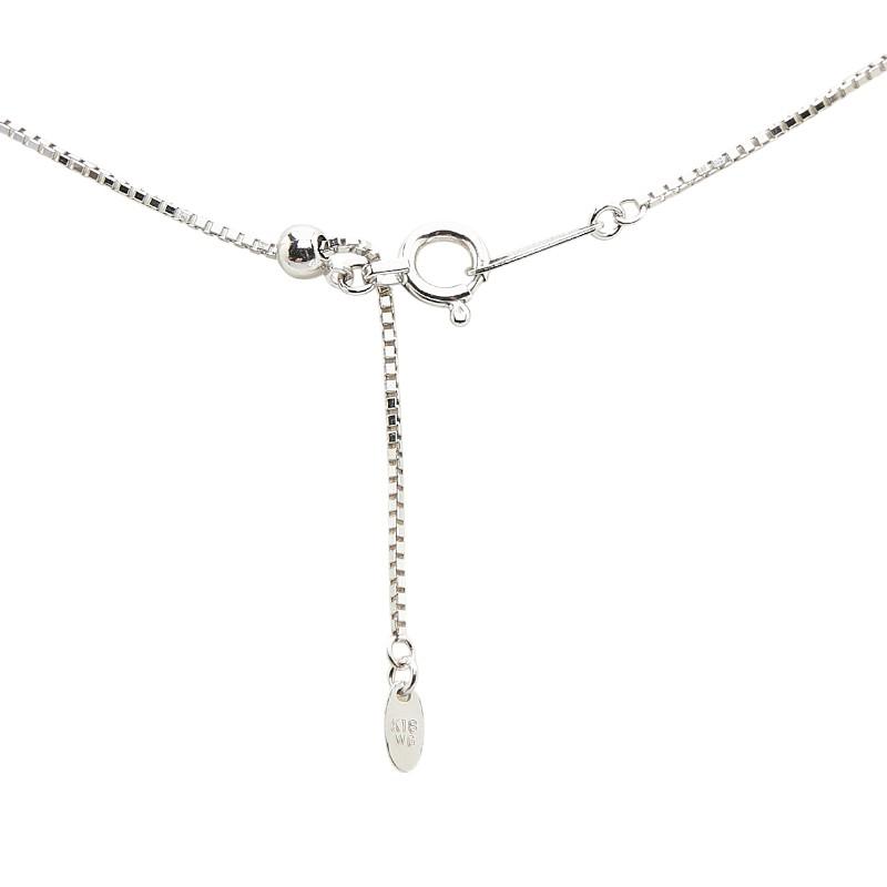 K18WG ホワイトゴールド ダイヤ0.62ct ハート モチーフ ネックレス レディース 中古_4