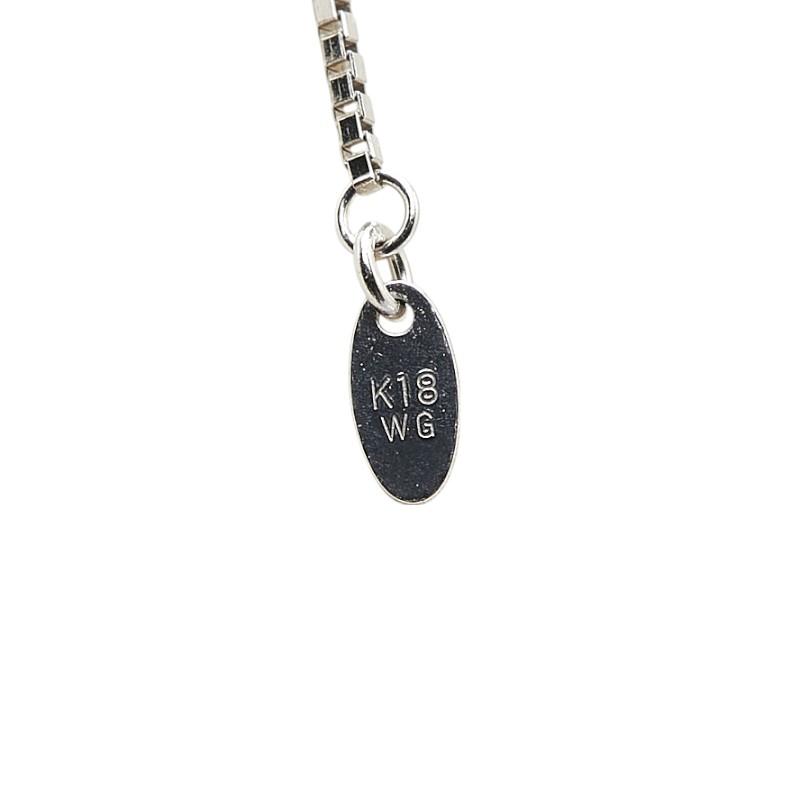 K18WG ホワイトゴールド ダイヤ0.62ct ハート モチーフ ネックレス レディース 中古_6