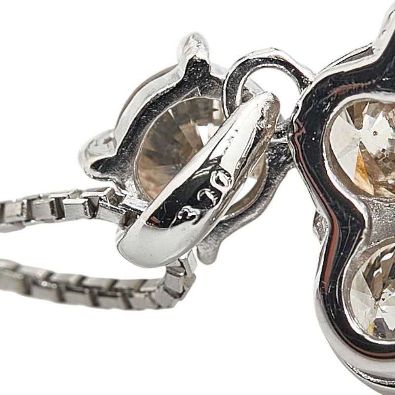 Pt900 プラチナ Pt850 ダイヤ3.00ct フラワー 花 モチーフ ペンダント