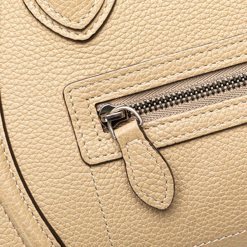 セリーヌ ラゲージナノ ハンドバッグ ショルダーバッグ 2way シボ 金ロゴ 楽天市場】CELINE【セリーヌ】ラゲージ ナノ2WAYバッグ ベージュ