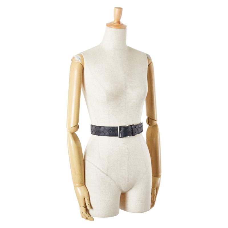 ボッテガヴェネタ イントレチャート ベルト:90/36 ネイビー