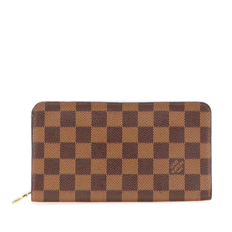 ルイヴィトン ダミエ ジッピーウォレット ポルトモネジップ 長財布 財布 茶色 LOUIS VUITTON ルイ ヴィトン ダミエ ポルト モネ ジップ 長財布