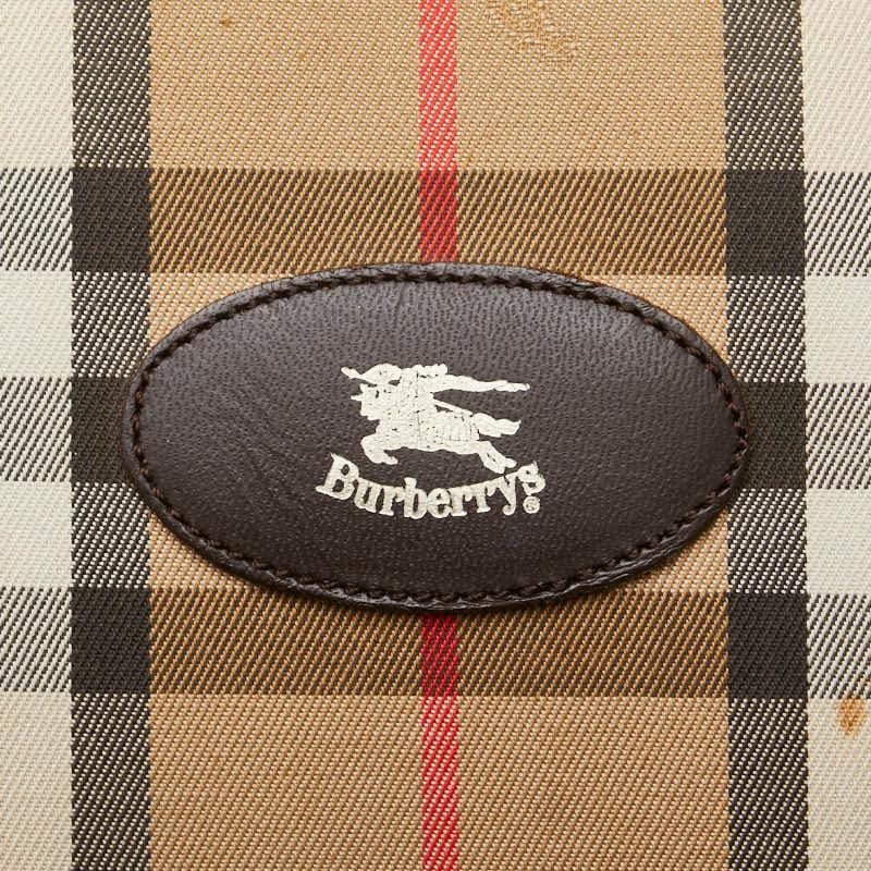 希少 美品 バーバリー トートバッグ ハンドバッグ ノバチェック シャドーホース バーバリー ノバチェック シャドーホース トートバッグ