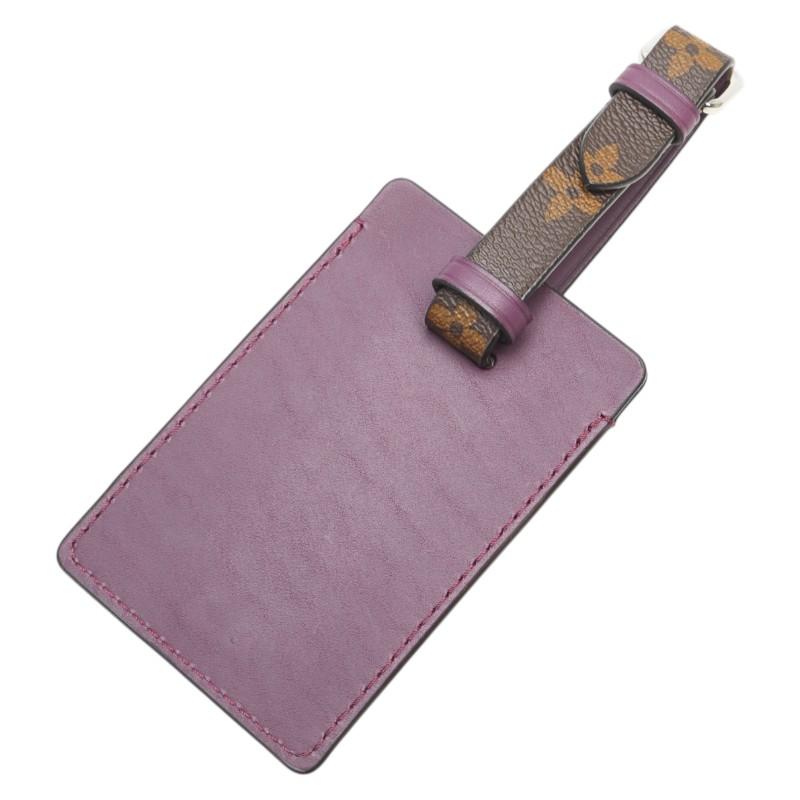 ルイ ヴィトン モノグラム ポルト アドレス ケッチュ ネームタグ パープル ブラウン レザー PVC レディース LOUIS VUITTON 【中古】 ルイ ヴィトン モノグラム ポルト アドレス ケッチュ ネームタグ