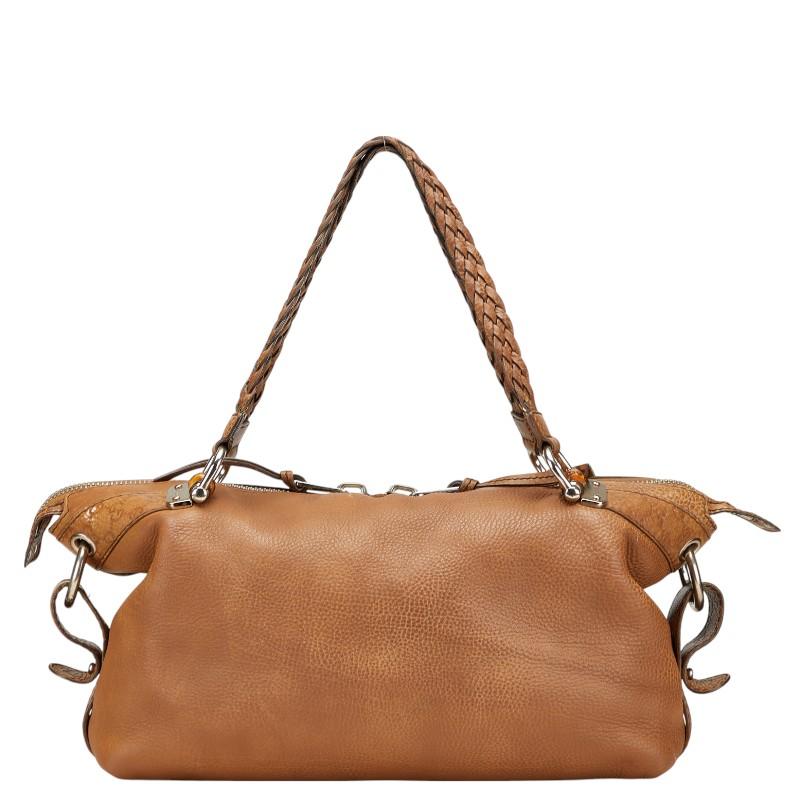 グッチ バンブー トートバッグ 232959 ブラウン レザー レディース