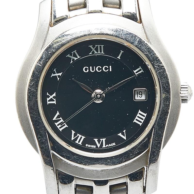 GUCCI グッチ Gクラス 腕時計 5500L クオーツ ブラック文字盤  