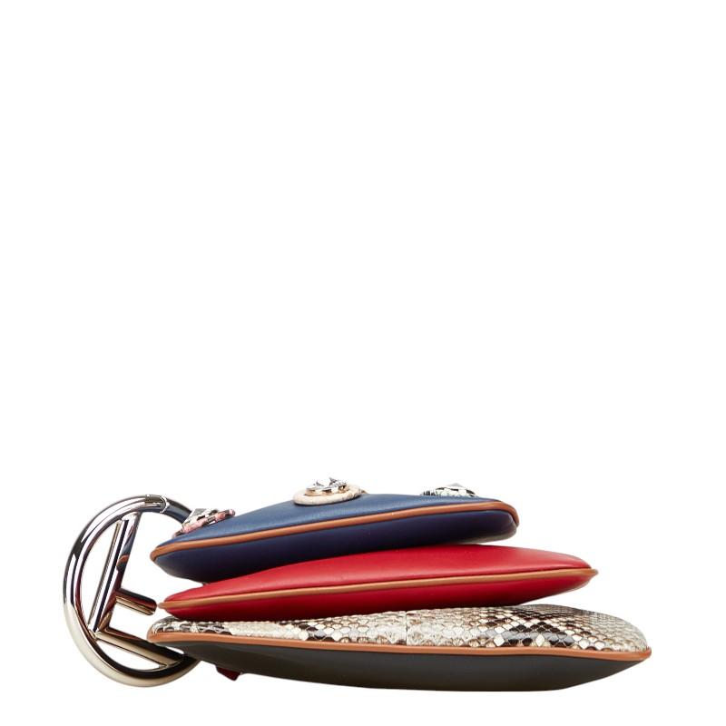 FENDI（フェンディ） トリプレット ポーチ 8BS001 レッド ブルー