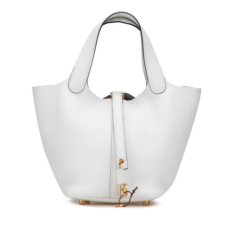エルメス ピコタンロックPM ハンドバッグ ニューホワイト トリヨンクレマンス レディース HERMES 【中古】 HERMES（エルメス） ピコタンロックPM ハンドバッグ ニューホワイト