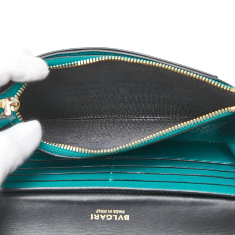 ブルガリ　長財布　セルペンティ　カラーストーン　レザー　黒　付属品完備 ブルガリ 長財布 メンズ ブラック セルペンティ スカリエ マン