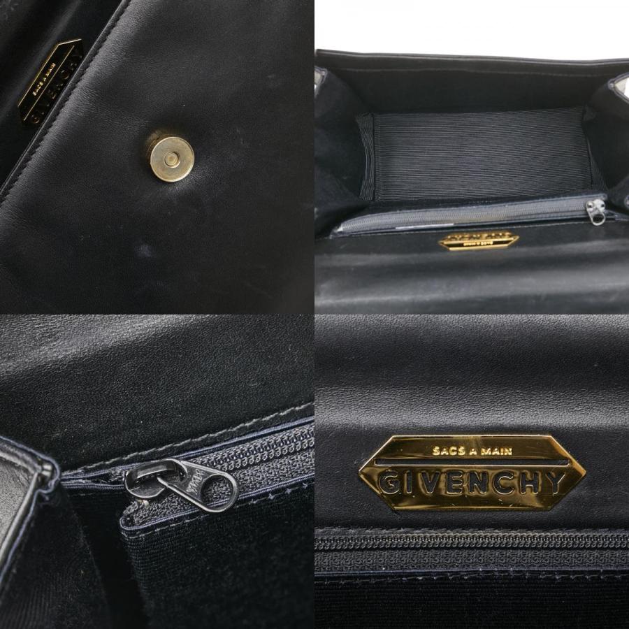 ジバンシー ロゴ ハンドバッグ ブラック レザー レディース Givenchy