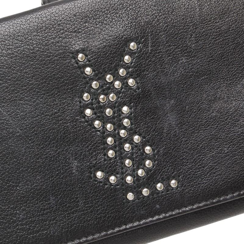 SAINT LAURENT サンローラン スタッズロングウォレット SAINT LAURENT サンローラン スタッズ 二つ折り 長財布