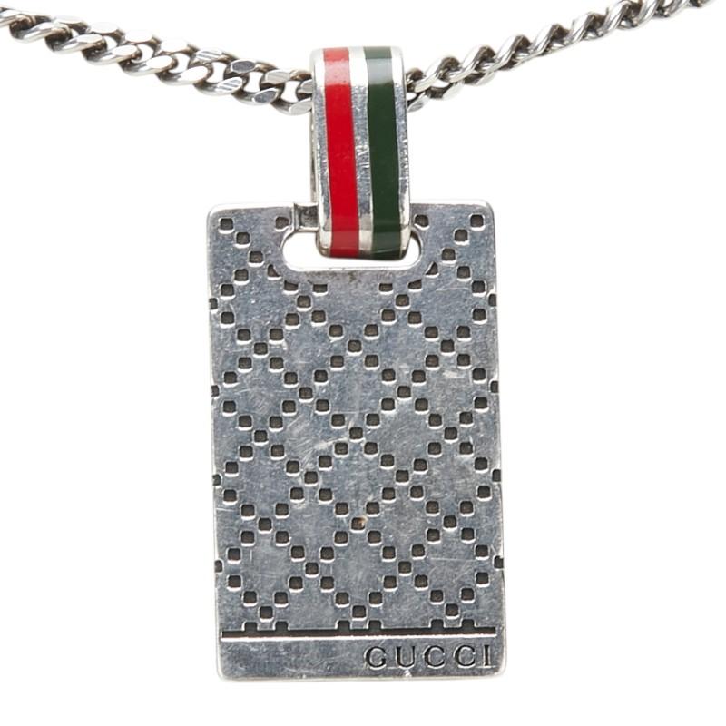 GUCCI グッチ ディアマンテ ネックレス シルバー925 GUCCI グッチ シェリーライン ディアマンテ ネックレス SV925