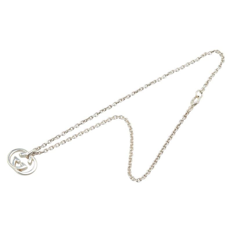 【美品】GUCCI ネックレス インターロッキングG シルバー925社外チェーン GUCCI（グッチ） インターロッキングG ネックレス 190484 J8400 8106