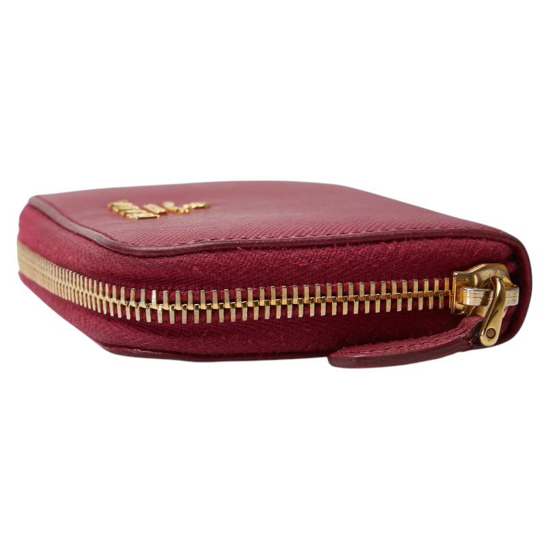 PRADA プラダ ロゴ 二つ折り財布 ピンク サフィアーノレザー  