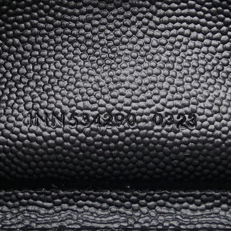 ASUS サンローラン ロゴ 長財布 ブラック レザー レディース SAINT  