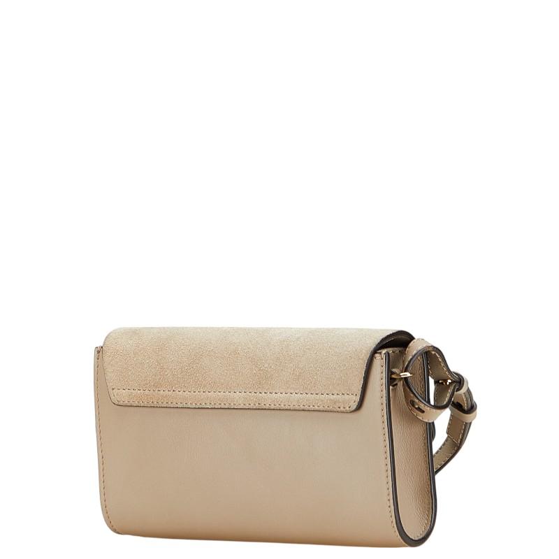 【極美品】クロエ フェイ スエード　ショルダーバッグ　グレージュ Chloe（クロエ） フェイ 斜め掛け ショルダーバッグ グレージュ レザー