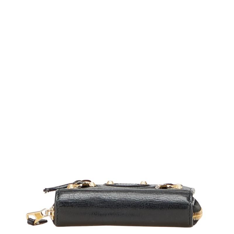 BALENCIAGA バレンシアガ 二つ折り財布 310699 ブラック レザー