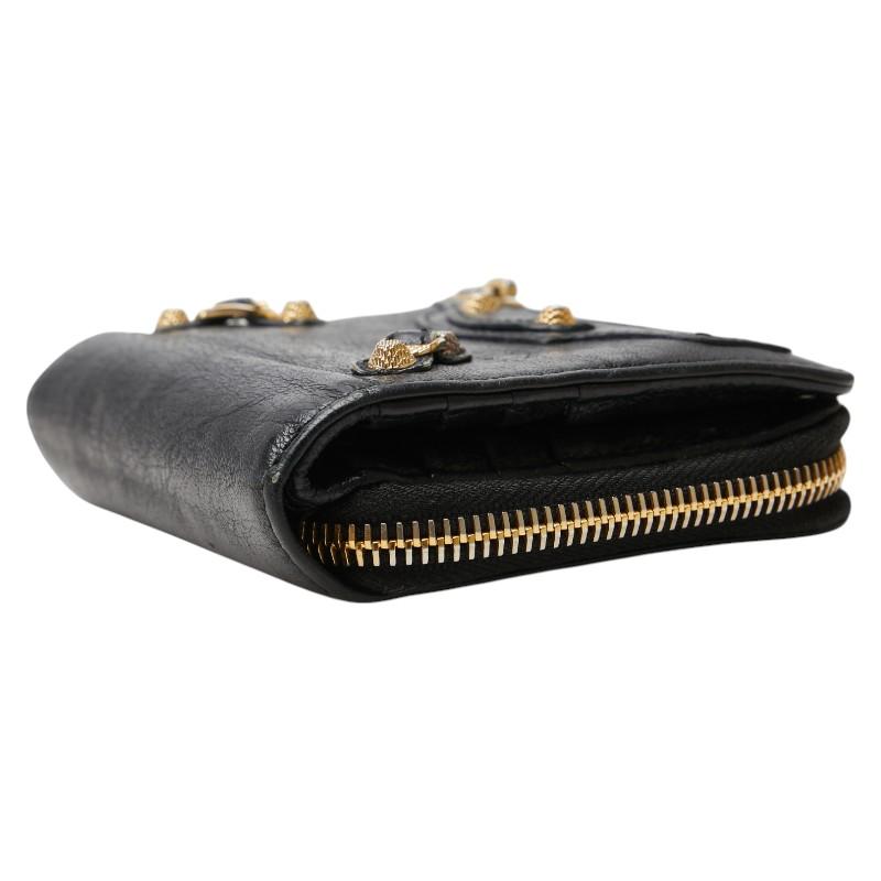 極美✨バレンシアガ 二つ折り財布 クラシック ネオ シティ レザー ブラック BALENCIAGA - 新品同様 BALENCIAGA バレンシアガ NEO CLASSIC