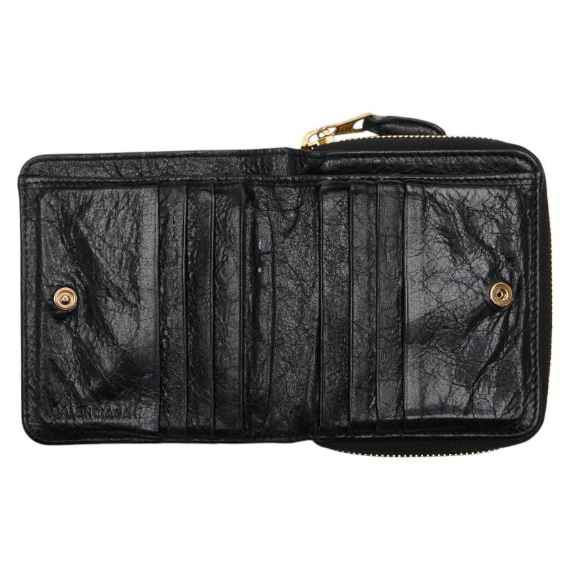 BALENCIAGA バレンシアガ 二つ折り財布 310699 ブラック レザー