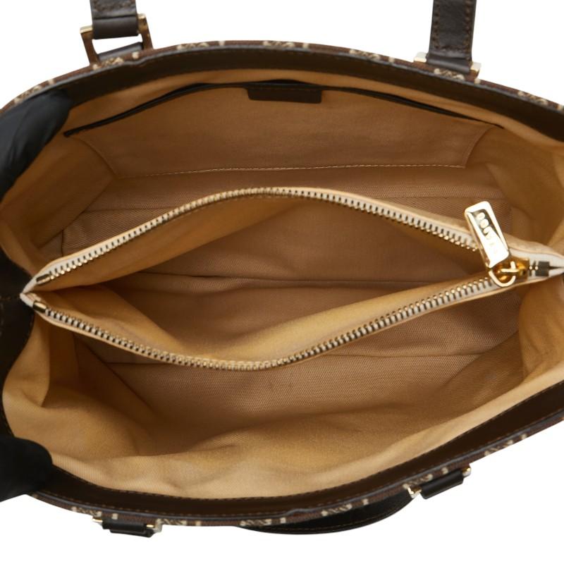 CELINE（セリーヌ） Cマカダム ハンドバッグ ブラウン ベージュ  