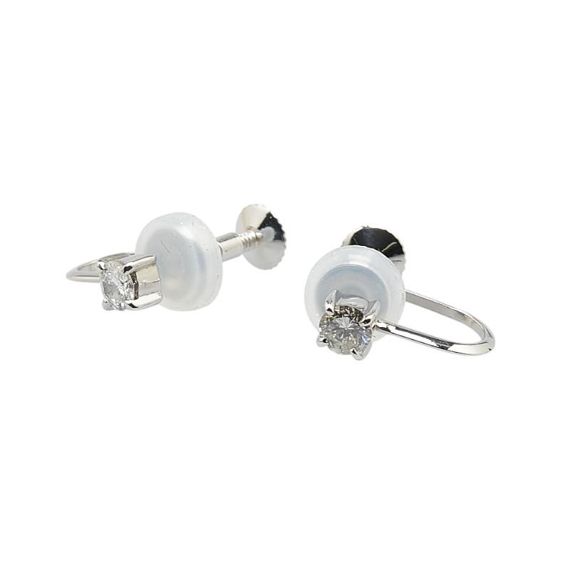 Pt900 プラチナ ダイヤ0.47ct イヤリング レディース 中古