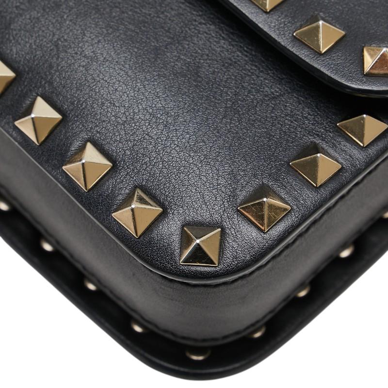 VALENTINO  ヴァレンティノ ガラヴァーニ/ロックスタッズコンパクトウオレット/ブラック/QW0P0P39BOL/Aランク/69【中古】 VALENTINO GARAVANI（ヴァレンティノ ガラヴァーニ） ヴァレンティノ