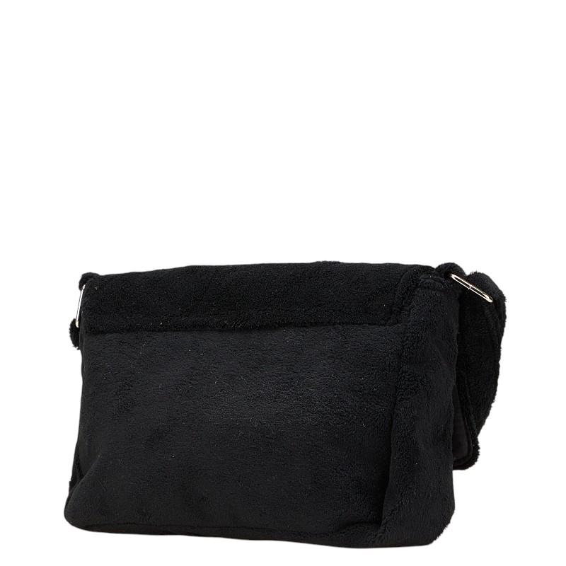 シャネル ノベルティ ショルダーバッグ ブラック ホワイト パイル CHANEL 新品 CHANELシャネルプレシジョンショルダーバックパイル地