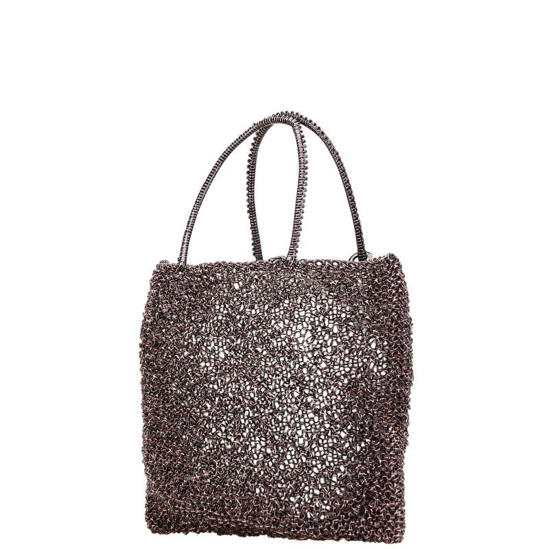 美品　ANTEPRIMA ビーズ装飾 ハンドバッグ 黒 ANTEPRIMA ビーズ ブラックハンドバッグ - メルカリ