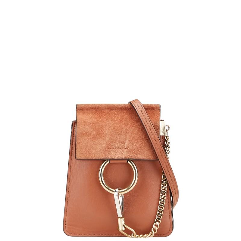Chloe（クロエ） フェイ 斜め掛け ショルダーバッグ ブラウン レザー 