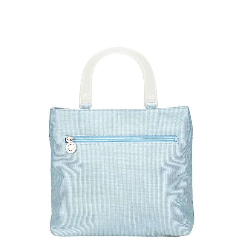 ジバンシー ハンドバッグ ライトブルー キャンバス プラスチック レディース Givenchy 【中古】 ジバンシー ハンドバッグ ライトブルー キャンバス プラスチック
