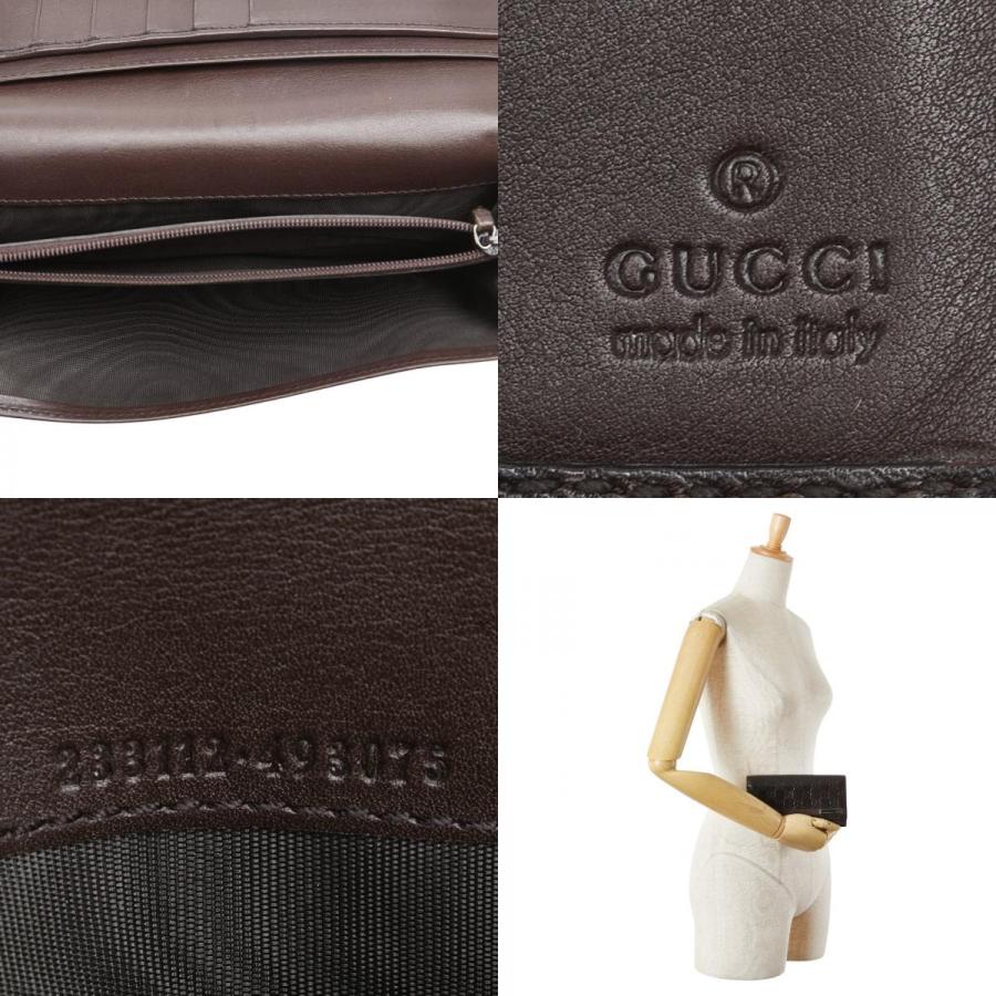 GUCCI（グッチ） グッチシマ ロゴプレート 長財布 233112 ブラウン