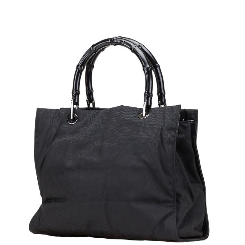 GUCCI ハンドバッグ　レザー バンブー ブラック トートバッグ 美品 GUCCI グッチ ダイアナ バンブー レザー トートバッグ
