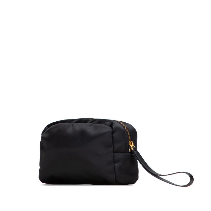 VALENTINO ブラック ロゴ ポーチ VALENTINO ヴァレンティノ Vロゴ ポーチ ブラック ナイロン