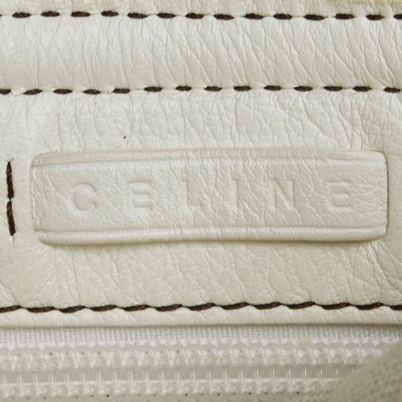 CELINE ショルダーバッグ 斜めがけ ホワイトマカダム柄 ガンチーニ PVC CELINE ショルダーバッグ 斜めがけ ホワイトマカダム柄