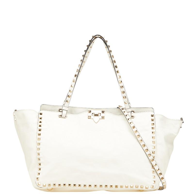 VALENTINO ロックスタッズ ショルダーバッグ 2WAY ホワイト